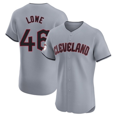 Gray Nathaniel Lowe Men's Cleveland Guardians Road Jersey - Elite Big Tall