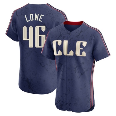 Navy Nathaniel Lowe Men's Cleveland Guardians 2024 City Connect Jersey - Elite Big Tall