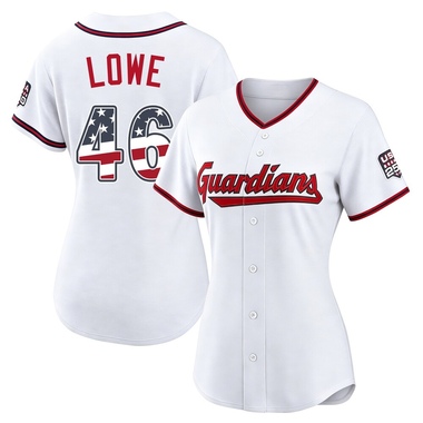 White Nathaniel Lowe Women's Cleveland Guardians USA 250 Fourth Of July Home Stadium Jersey - Limited Plus Size