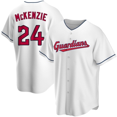 White Triston McKenzie Youth Cleveland Guardians Home Jersey - Replica